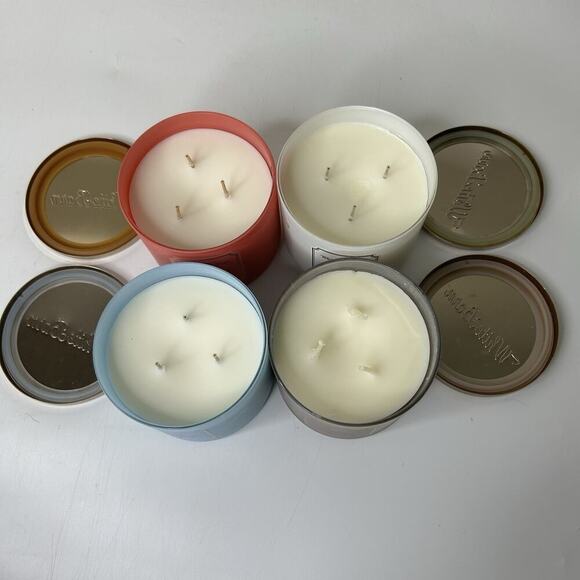 Bath & Body Works Candles Essential Oil Lot Of 4 3 Wick Large Scented Candles - Picture 4 of 10